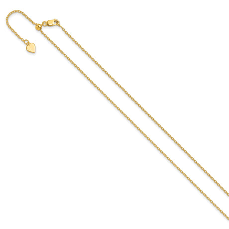 925 Yellow Gold 1.4 mm Polished Chain Necklace