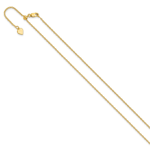 925 Yellow Gold 1.4 mm Polished Chain Necklace