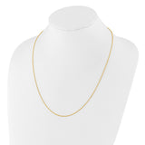 925 Yellow Gold 1.4 mm Polished Chain Necklace detail view