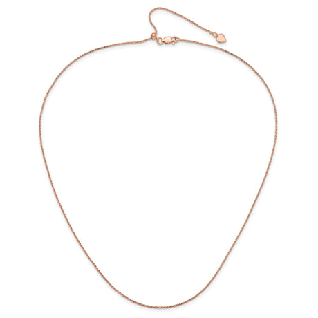 925 Yellow Gold 1.1 mm Polished Chain Necklace alternate angle