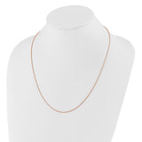 925 Yellow Gold 1.1 mm Polished Chain Necklace detail view