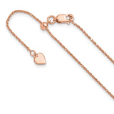 925 Yellow Gold 1.1 mm Polished Chain Necklace detail view