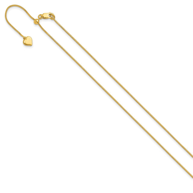 925 Yellow Gold 0.95 mm Polished Chain Necklace