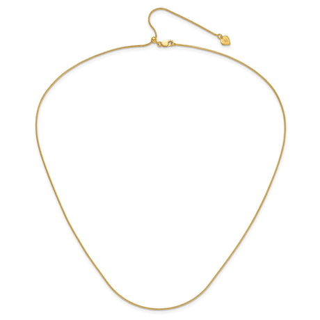 925 Yellow Gold 0.95 mm Polished Chain Necklace alternate angle