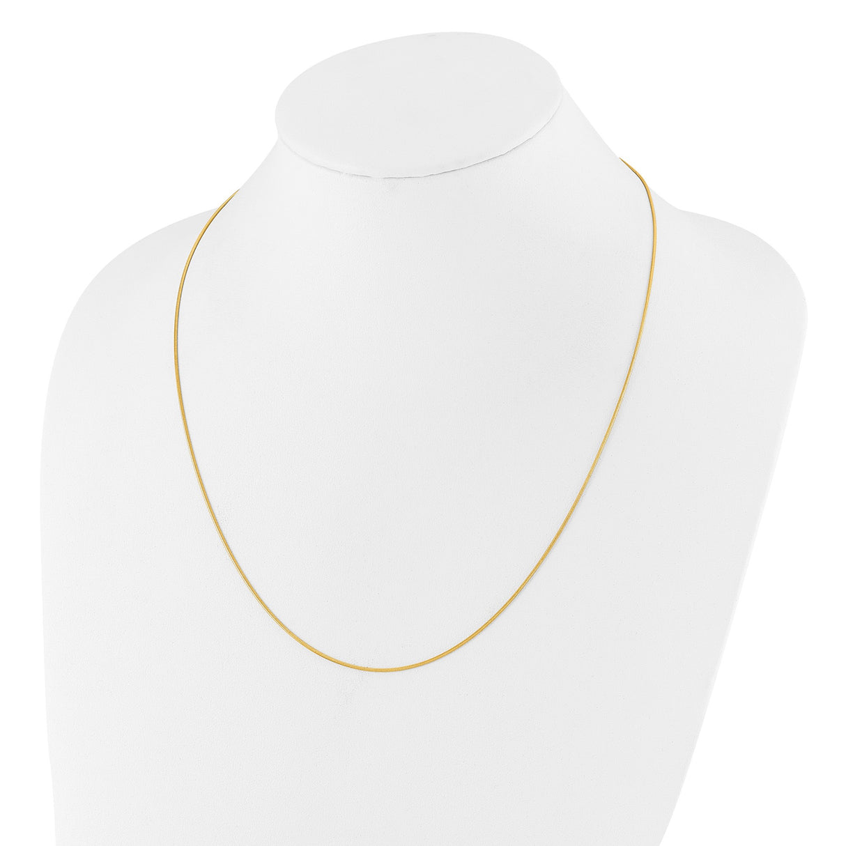 925 Yellow Gold 0.95 mm Polished Chain Necklace detail view