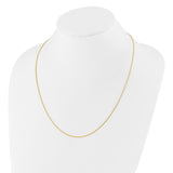 925 Yellow Gold 0.95 mm Polished Chain Necklace detail view