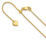 925 Yellow Gold 0.95 mm Polished Chain Necklace detail view