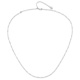 925 White Gold 1.5 mm Box Chain Necklace, Polished alternate angle