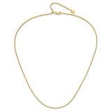 925 Yellow Gold 1.3 mm Polished Chain Necklace alternate angle
