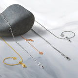 925 Yellow Gold 1.3 mm Polished Chain Necklace detail view