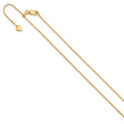 925 Yellow Gold 0.95 mm Box Chain Necklace