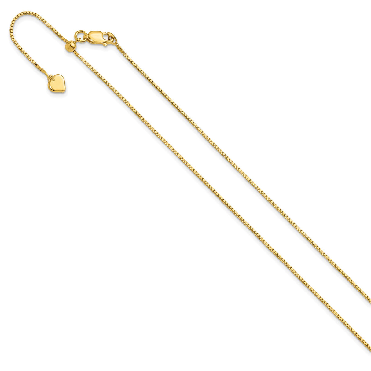 925 Yellow Gold 0.95 mm Box Chain Necklace