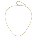 925 Yellow Gold 0.95 mm Box Chain Necklace alternate angle