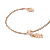 925 Rose Gold 1.3 mm Polished Chain Necklace detail view