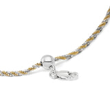 925 White Gold 2 mm Polished Chain Necklace detail view