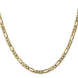 14K Yellow Gold 4 mm Figaro Chain Necklace, Polished