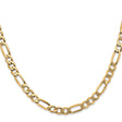 14K Yellow Gold 5.25 mm Figaro Chain Necklace, Polished