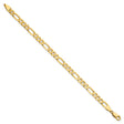 14K Yellow Gold 5.25 mm Figaro Chain Anklet, Polished