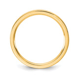 14k Yellow Gold Flat, Comfort Fit wedding band ring alternate angle