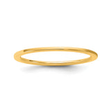 14k Yellow Gold Flat, Comfort Fit wedding band ring