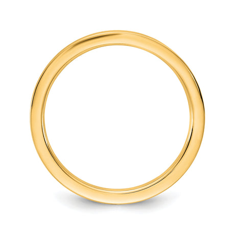 10k Yellow Gold Flat, Comfort Fit wedding band ring alternate angle