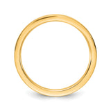 14k Yellow Gold Flat, Comfort Fit wedding band ring alternate angle