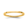 10k Yellow Gold Flat, Comfort Fit wedding band ring