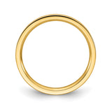 14k Yellow Gold Flat, Comfort Fit wedding band ring alternate angle