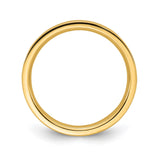 14k Yellow Gold Flat, Comfort Fit wedding band ring alternate angle