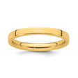 14k Yellow Gold Flat, Comfort Fit wedding band ring