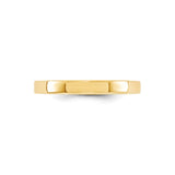 14k Yellow Gold Flat, Comfort Fit wedding band ring alternate angle