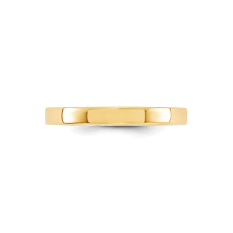 14k Yellow Gold Flat, Comfort Fit wedding band ring alternate angle