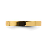 14k Yellow Gold Flat, Comfort Fit wedding band ring detail view