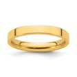 14k Yellow Gold Flat, Comfort Fit wedding band ring