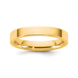 10k Yellow Gold Flat, Comfort Fit wedding band ring