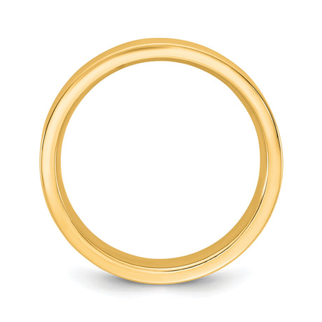 10k Yellow Gold Flat, Comfort Fit wedding band ring alternate angle