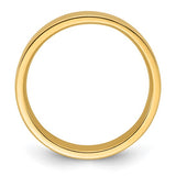 14K Yellow Gold Flat Wedding Band, Solid Comfort Fit, 5 Mm Wide, No Stone Classic Ring