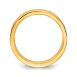 14k Yellow Gold Flat, Comfort Fit wedding band ring alternate angle
