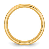 10k Yellow Gold Flat, Comfort Fit wedding band ring alternate angle