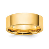 10k Yellow Gold Flat, Comfort Fit wedding band ring
