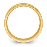 14K Yellow Gold Flat Wedding Band, 8mm Comfort-Fit, Solid Ring for Everyday Sophistication