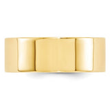14K Yellow Gold Flat Wedding Band, 8mm Comfort-Fit, Solid Ring for Everyday Sophistication
