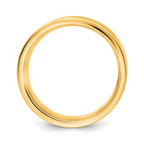 14k Yellow Gold Flat, Comfort Fit wedding band ring alternate angle