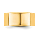 14k Yellow Gold Flat, Comfort Fit wedding band ring detail view