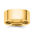 14k Yellow Gold Flat, Comfort Fit wedding band ring