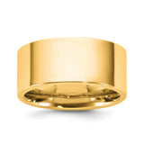 14k Yellow Gold Flat, Comfort Fit wedding band ring