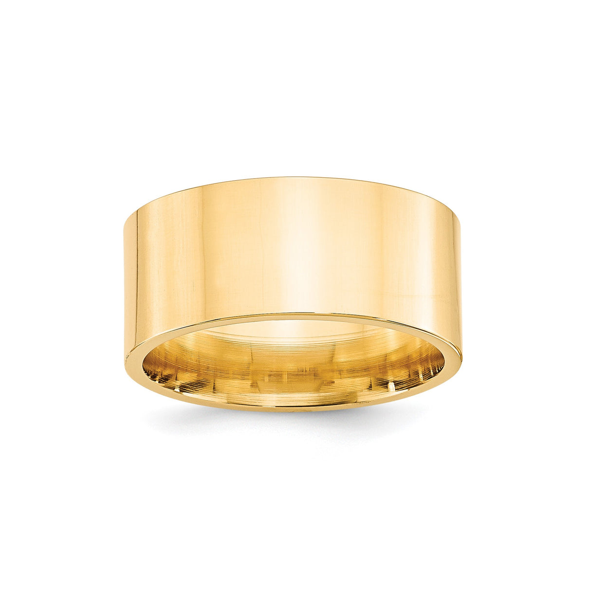 14k Yellow Gold Flat, Comfort Fit wedding band ring