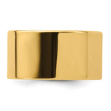 14k Yellow Gold Flat, Comfort Fit wedding band ring detail view