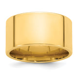 14k Yellow Gold Flat, Comfort Fit wedding band ring