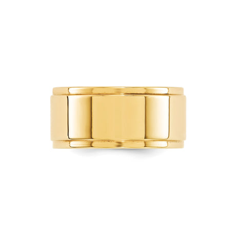 14k Yellow Gold Flat wedding band ring alternate angle